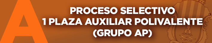 PROCESO SELECTIVO UNA PLAZA DE AUXILIAR POLIVALENTE (GRUPO AP)